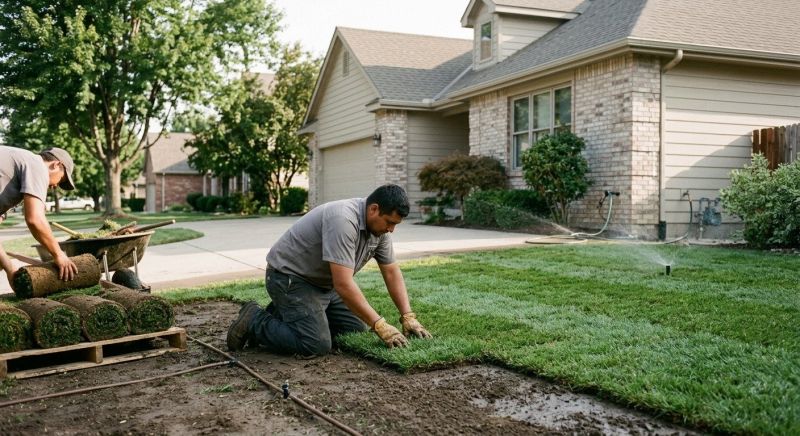 Yard Sod Installation in Rockwall, TX